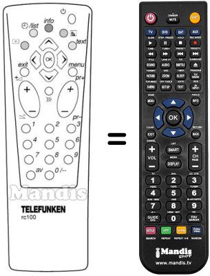 Replacement remote control Telefunken DF 422 C