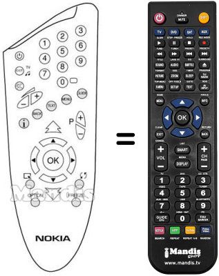 Replacement remote control DVB 9800 S MEDIA