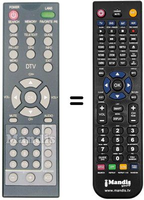 Replacement remote control CDV EPT 1400 FR DVBT