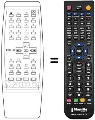 Replacement remote control ERC 103