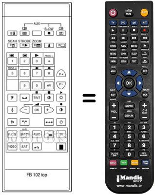 Replacement remote control FB 102 TOP