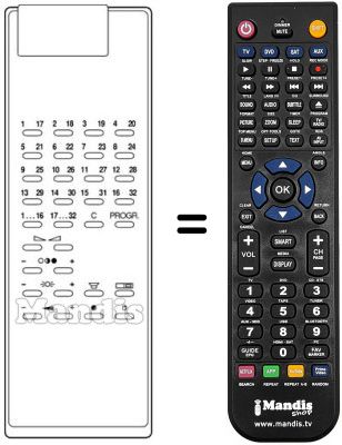 Gleichwertige Fernbedienung FS 1 / 4