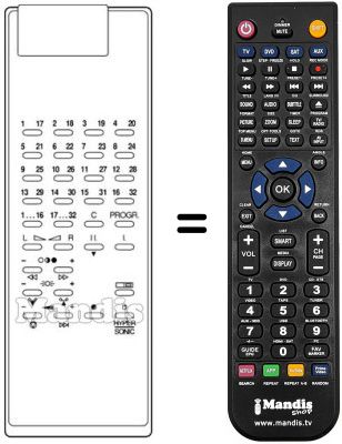 Gleichwertige Fernbedienung FS 1 A