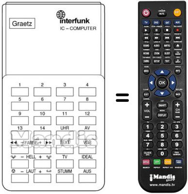 Replacement remote control IFB 16 I