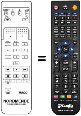 Replacement remote control NordMende SPACE SYSTEM STEREO 92 Replacement remote control NordMende SPACE SYSTEM STEREO 92