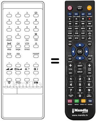 Gleichwertige Fernbedienung INFRARED 1060 TS