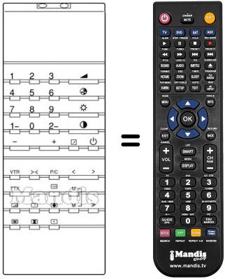 Replacement remote control INFRARED 30 M