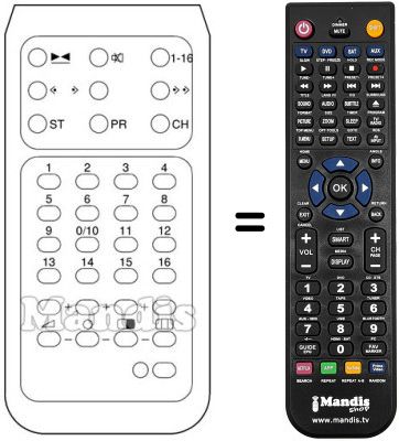 Replacement remote control 590619-5