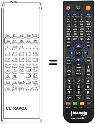 Gleichwertige Fernbedienung IR 5497