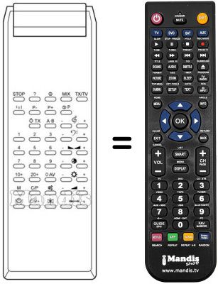 Replacement remote control IR 6000