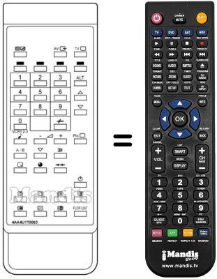 Replacement remote control 4AA4U1T0063