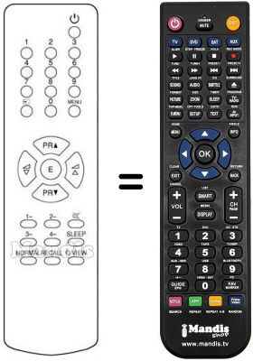 Gleichwertige Fernbedienung Audiosonic KT 8345