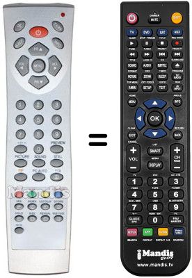 Replacement remote control Daewoo LCD 32 NET Replacement remote control Daewoo LCD 32 NET