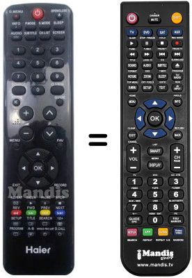 Replacement remote control Haier LET24T1000