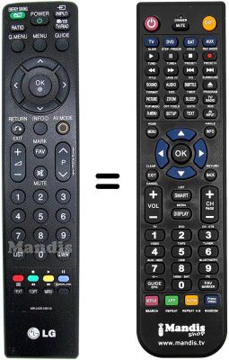 Replacement remote control Goldstar 42 LH 7000