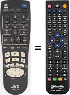 Replacement remote control JVC HR-J713