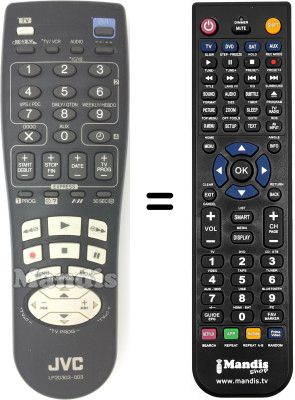 Replacement remote control JVC HR-J656