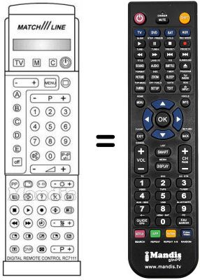 Replacement remote control Philips 32 PW 977 A Replacement remote control Philips 32 PW 977 A