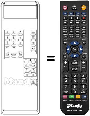 Replacement remote control Clarivox MC 140 X