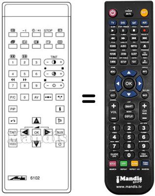 Gleichwertige Fernbedienung MECATRON 6102