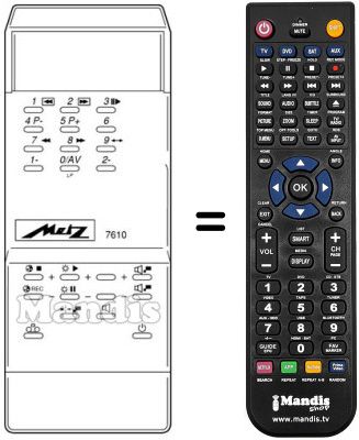 Gleichwertige Fernbedienung MECATRON 7610