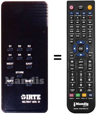 Gleichwertige Fernbedienung MULTISAT MOD. 01