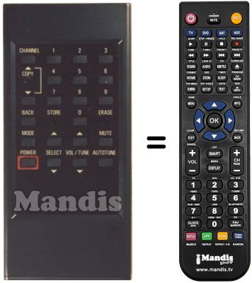 Gleichwertige Fernbedienung ODE 620