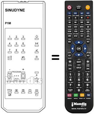Replacement remote control P 1 M