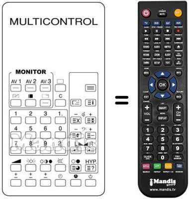 Replacement remote control PROCESSOR 1