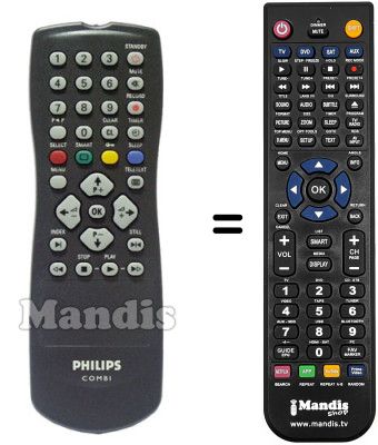 Replacement remote control Philips 14 PV 350
