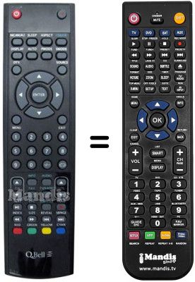 Gleichwertige Fernbedienung Q.BELL QBT 24 DB
