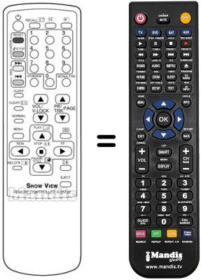 Gleichwertige Fernbedienung Daewoo 21F1T2 Gleichwertige Fernbedienung Daewoo 21F1T2