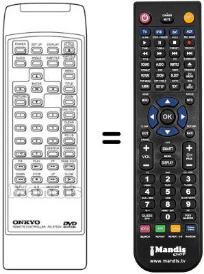 Gleichwertige Fernbedienung RC-375DV