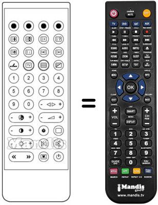 Replacement remote control UKV 503