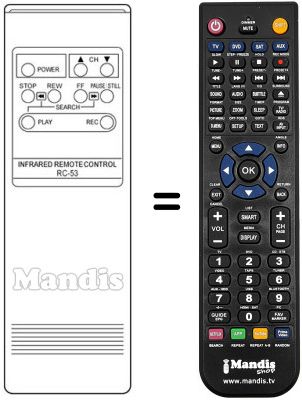 Replacement remote control RC-53
