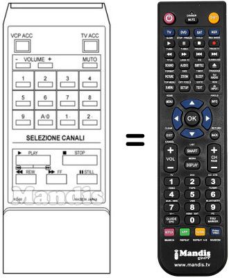 Replacement remote control Bsr TVP 900