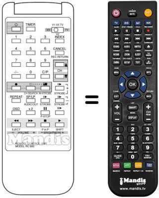 Replacement remote control RC-885