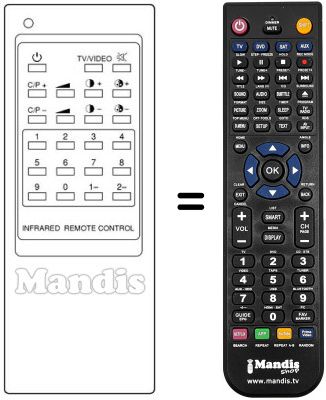 Replacement remote control EUR 5972 A