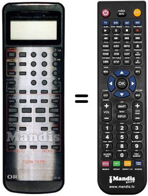 Replacement remote control Orion TWIN TAPE TT-112