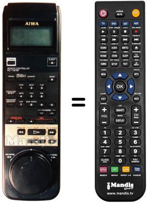 Gleichwertige Fernbedienung Aiwa HV-G75