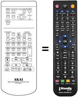 Replacement remote control RC-V426A