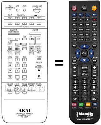 Replacement remote control RC-V55A