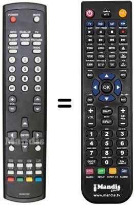 Gleichwertige Fernbedienung Q.BELL QB 37 F-T