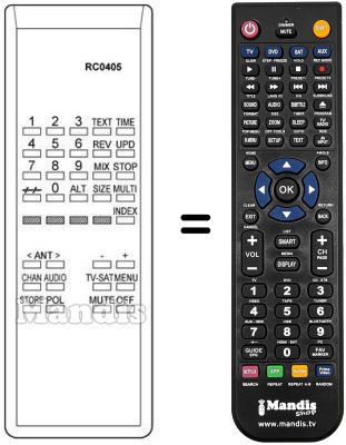 Replacement remote control RC 0405