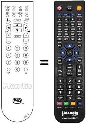 Replacement remote control RC 16