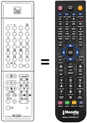 Replacement remote control DOMLAND DTV 6332 M