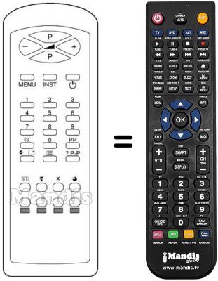 Replacement remote control Sinudyne JAZZ 14320