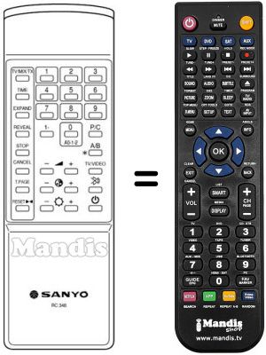 Replacement remote control RC 348