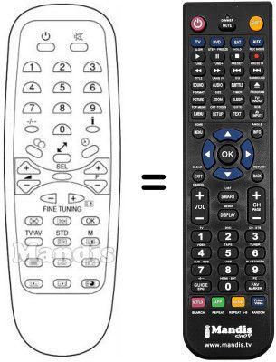 Replacement remote control Ctc CTR 450 VT