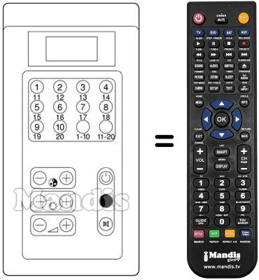 Replacement remote control RC 4-J